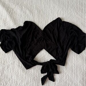 Black Wrap Top